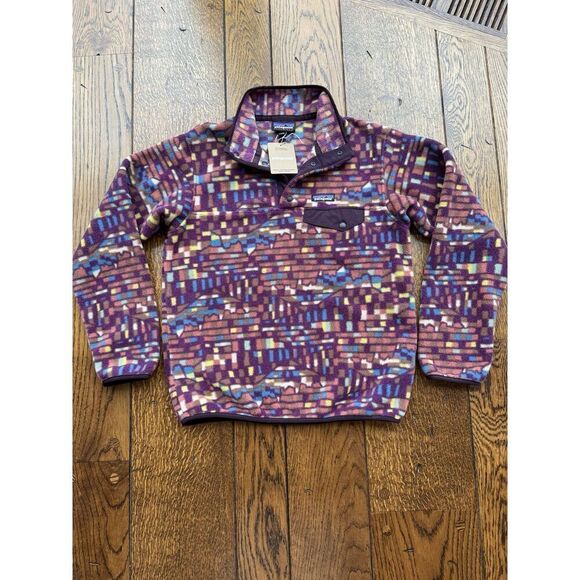 Patagonia Synchilla Snap-T Pullover Fleece Fitz Roy Night Plum Women Medium NWT - Picture 1 of 4